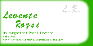 levente rozsi business card